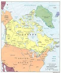 Just look at the map: Mapa Actual De Canada Mapa De Canada America Del Norte America
