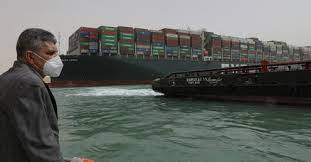 The suez canal is still blocked: Rll Pzdr54gndm