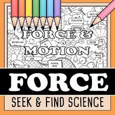 Force And Motion Seek And Find Science Doodle Activity Printable And Digital Science Doodles Force And Motion Doodle Pages