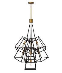 Ceiling fan box with metal cover. Cascading Metal Box Cluster Pendant Two Sizes