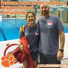 Find out why team singapore diver, freida lim, likes the number 12. Freshman Freida Lim Wins Two Gold Medals At Singapore National Diving Championships Clemson Tigers Official Athletics Site