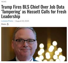 When confronted with July's unexpectedly small job gain, National Economic  Council Director Kevin Hassett questioned the job report's accuracy and  called for “a fresh set of eyes” at the Bureau of Labor
