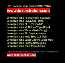 Lokercirebon.com merupakan portal pencarian lowongan kerja terbaru di kota cirebon, indramayu, majalengka dan kuningan. Lowongan Kerja Pt Ramayana Plered Cirebon