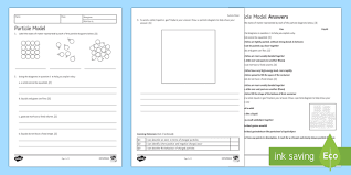 Particle Model Homework Activity Sheet Homework Worksheet Particle Particle Model States Homework Worksheets Science Teaching Resources Matter Worksheets
