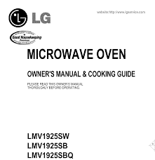 10 what is lg easy clean microwave? Lg Lmv1925sb User Manual Microwave Manuals And Guides L0310136