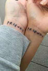 Matching Bestfriend Small Wrist Tattoo Ideas From Friends Tv Show Www Mybodiart Com Friendship Tattoos Friend Tattoos Matching Bff Tattoos