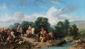 Stanislaw Chlebowski Sultan Ahmed Iii Hunting With Falcons Oil On Canvas 111 X 189 5 Cm National Museum In Poznan Mnp Saltanat Tablolar Sanatcilar