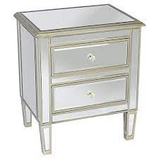 A small drawer for hiding cables and electronics, and covered shelves. Designer Nightstands Round Large Small Nightstands One Kings Lane Mirrored Nightstand Glass Nightstand Bedroom Night Stands