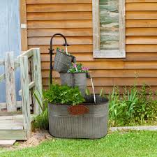 Rosalind Wheeler Tatawan Outdoor Metal Weather Resistant Floor Fountain |  Wayfair