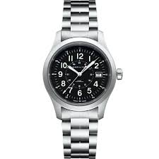 Hamilton mens khaki field silver swiss watch, h705450. Khaki Field Mechanical Watch Black Dial H69519133 Hamilton Watch