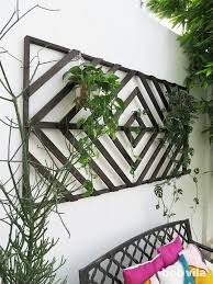 How To Make A Wall Trellis Patio Wall Art Patio Wall Decor Wall Trellis