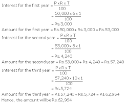 Selina Concise Mathematics Class 9 Icse Solutions Compound Interest Without Using Formula A Plus Topper Hydr Mathematics Compound Interest Excel Tutorials