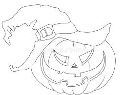 Learn about famous firsts in october with these free october printables. Halloween Coloring Page Pumpkin In The Hat Stock Illustration Illustration Of Design Contour 129366546