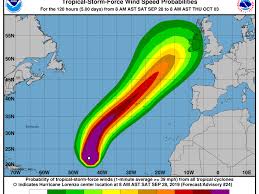 hurricane lorenzo in eastern atlantic path forecast of