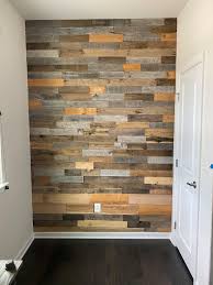 The most common wood accent wall material is wood & nut. Weekend Quarantine Project Reclaimed Pallet Wood Accent Wall Woodworking