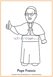 A 12 piece pope francis puzzle (this page is best printed on cardstock, though regular paper is fine). Pope Francis Colouring Page