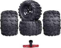 Amazon.com: GoHobby 3.8 RC Tires with 17mm Hex Wheels for Traxxas Maxx V2  Arrma Kraton Typhon Notorious 3S 6S 1/8 Scale RC Monster Truck 4pcs : Toys  & Games