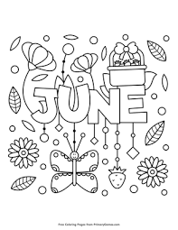 In file, page setup or print setup remove data or uncheck headers. June Coloring Page Free Printable Pdf From Primarygames