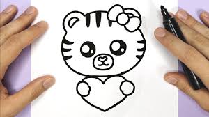 Koji ima male mjere (visinu, dužinu, površinu, volumen itd.) u svojoj vrsti; Kawaii Baby Tiger Mit Herzen Malen Kawaii Bilder Youtube