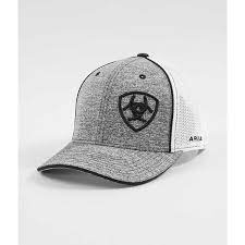 Ariat 110 Stretch Trucker Hat Grey 34 Liked On Polyvore Featuring Men S Fashion Men S Accessories Men S Hats G Hats For Men Country Hats Cowgirl Hats