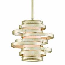The vertigo pendant is a light that certainly garners attention in any setting. Corbett Lighting 128 41 Modern Silver Vertigo Single Light 9 1 4 Wide Mini Pendant With Fabric Shade Lightingshowplace Com