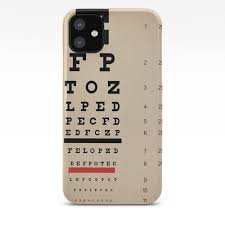 Vintage Inspired Eye Chart Visual Acuity Vintage Eye Chart Distressed Canvas Textured Iphone Case By Traciv