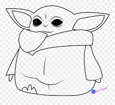 Get up to 20% off. Baby Yoda Clip Art Black And White Baby Yoda Drawing Outline Png Download 5231348 Pinclipart