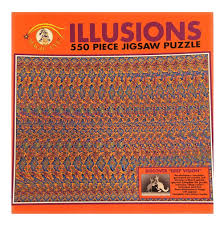 They were big in the 90s, we called them 'magic eye' pictures but the real name for them is: Magic Eye Illusions 550 Piece Jigsaw Puzzle 18 X 24 Jigsaw Puzzles Toys Games Innovatordiaries Com