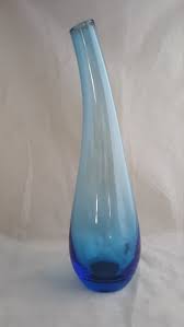 Vintage Ikea Contemporary Blue Vase Hand Made With Original Etsy