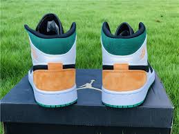 Air Jordan 1 Mid Se Oakland White Laser Orange Black 852542 101
