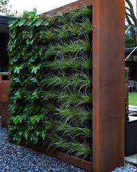 minigarden cortenstaal garden divider systeem 200x200x42cm met enkelzijdig groene wand systeem tuin cortenstaal verticale tuin tuin