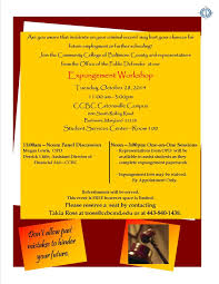 Don T Allow Past Mistakes To Hinder Your Future Success Come To The Expungement Workshop On 10 28 On The Catonsvil Interview Tips Job Training Criminal Record