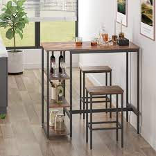 bartisch bar hochtisch barstuhle holz metall braun schwarz industriestil industrial design esszimmer kuch stehtisch kuche bartisch hochtisch kuche