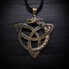 Dragon Ouroboros And Celtic Triquetra Pendant In 2020 Triquetra Triquetra Pendant Norse Necklace It is used as an ornamental design in architecture, and in medieval manuscript illumination (particularly in the insular tradition). pinterest