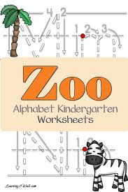 These worksheets are for coloring, tracing, and writing uppercase and lowercase letters. Zoo Alphabet Kindergarten Worksheets