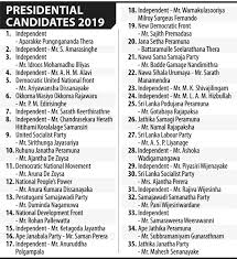 Presidential Election Nomination Record Number Of Contenders Sunday Observer