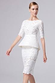 Check spelling or type a new query. Robe Peplum Courte Fourreau Blanche Fendue En Dentelle Florale Persun Fr Hochzeitskleid Etui Susse Brautkleider Kleid Spitze