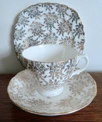 Check spelling or type a new query. Gold Chintz On A White Background This Vintage Tea Trio Is By Royal Vale Tea Cups Vintage Vintage China Vintage Bone China