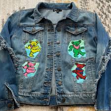 Sts Blue Jackets Coats Up Cycled Grateful Dead Denim Jacket Poshmark