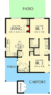 Plan 69629am Tiny 2 Bed Modern House Plan Modern House Plan Small House Floor Plans Modern Floor Plans