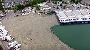 Sea snot, the result of untreated sewage and other runoff into the sea, at a town in turkey's sea of marmara. Dbivim77 Hhsgm