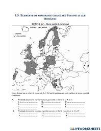 Europa este, convențional, unul dintre cele șapte continente. Harta Politica A Europei Worksheet
