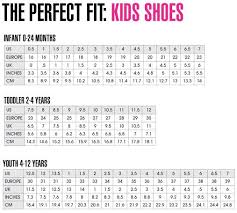 Childrens Shoe Size Chart Shoe Size Chart Kids Toddler