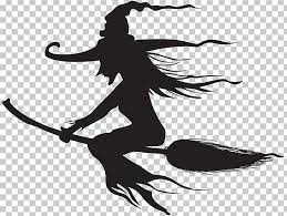 Witchcraft Halloween Silhouette Png Art Black And White Clip Art Clipart Computer Wallpaper Witch Silhouette Halloween Silhouettes Silhouette Png