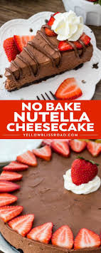 No Bake Nutella Cheesecake Recipe Nutella Recipes Nutella Snacks Nutella Recipes Easy