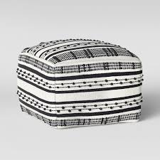 Black And White Ottoman Pouf Lory Pouf Opalhouse With Images Target Home Decor Square Pouf Pouf Ottoman
