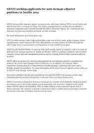 How often do you read print copies of insurance media magazines? Geico Seeking Applicants For Auto Damage Adjuster Positions In Seattl