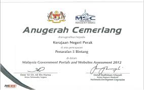 Memiliki diploma dalam bidang sains komputer/teknologi maklumat yang diiktiraf oleh kerajaan daripada institusi tinggi tempatan atau kelayakan yang diiktiraf setaraf dengannya ; Portal Rasmi Kerajaan Negeri Perak