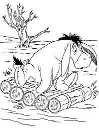 Coloring Eeyore On A Raft Picture Disney Malvorlagen Ausmalbilder Bilder Zum Ausmalen