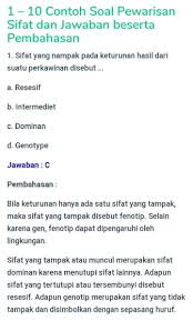 Pewarisan sifat from the story biologi smp: Soal Ipa Kelas 9 Perwarisan Sifat 1 Brainly Co Id